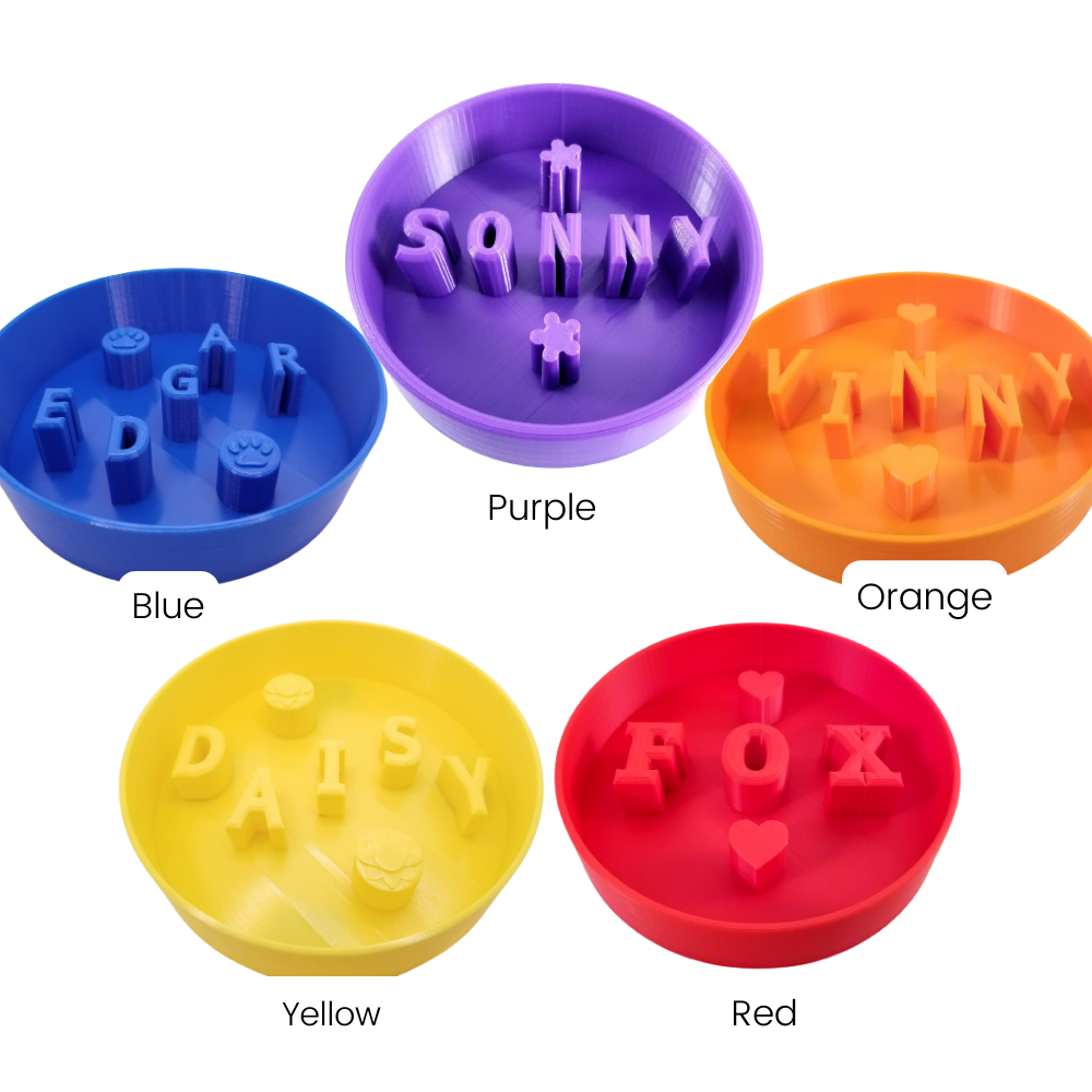 Slow feeder dog bowl (customizable)