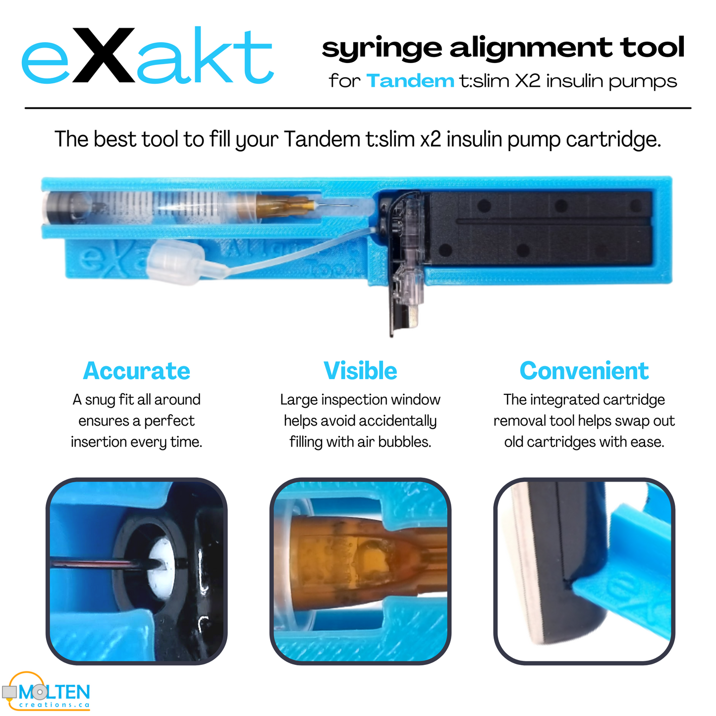 eXakt - Perfectly fill your Tandem t:slim x2 insulin pump cartridge