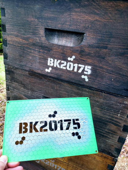 The Beekeeper Registration Number Stencil