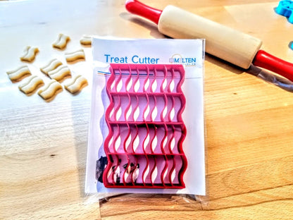 Bacon shaped multi treat cutter to make home made dog biscuits
